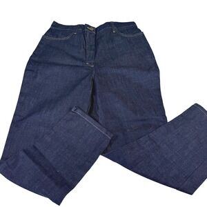 Stallion Straight Leg Jeans L Blue Indigo High Rise Made in USA Cotton Denim